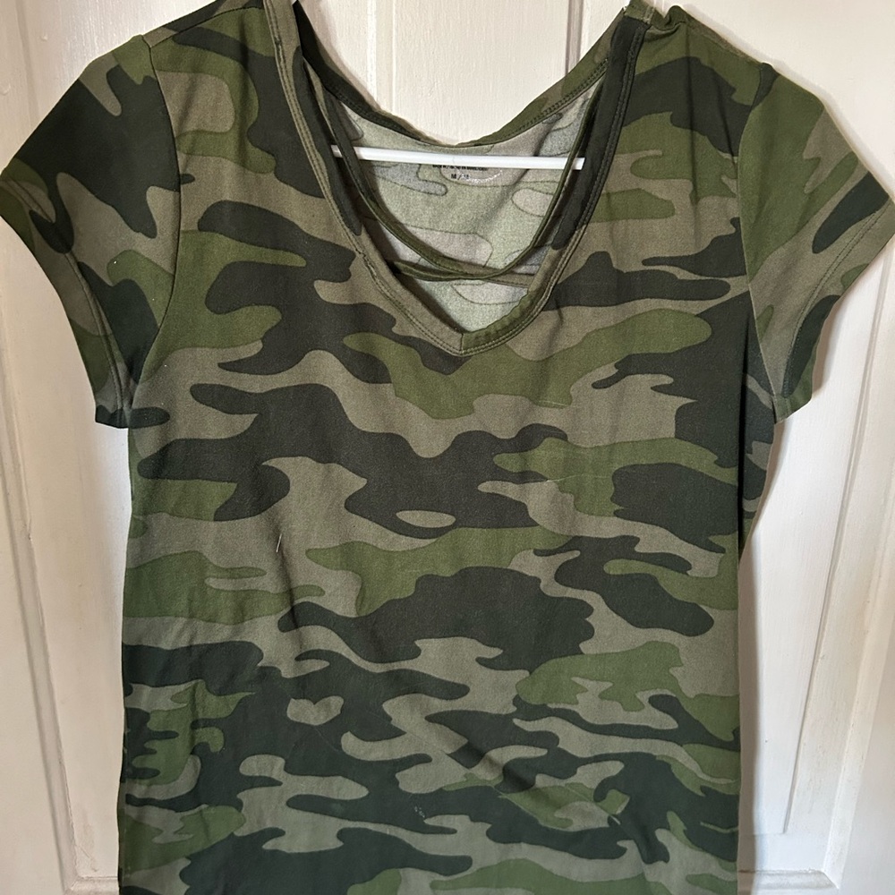 Camo Print Women's Top